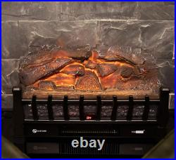 110V Electric Fireplace Insert Log Quartz Realistic Ember Bed Fan Heater G1