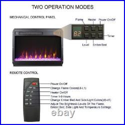 11 Temperature Settings 23''Electric Fireplace Insert Ultra Thin Heater