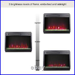 11 Temperature Settings 23''Electric Fireplace Insert Ultra Thin Heater