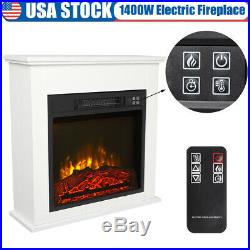 1400W 18 Embedded Electric Fireplace Heater Insert Adjustable with Remote Control