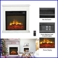 1400W 18 Inch Electric Fireplace Insert Heater Log Flame With Remote Control
