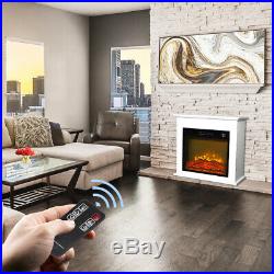 1400W 18 Inch Electric Fireplace Insert Heater Log Flame With Remote Control
