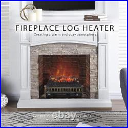 1400W 23 Electric Fireplace Insert Log Heater with Realistic Ember Bed & Remote