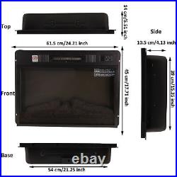 1400W 23 Fireplace Electric Embedded Insert Heater withLog Burn Flame Effect NEW