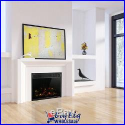 1400W 30 Electric Fireplace Heater Wall Insert Freestanding Adjustable +Remote