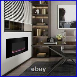 1400W 35 Electric Fireplace Heater Wall Insert Multicolor Flame Remote Home