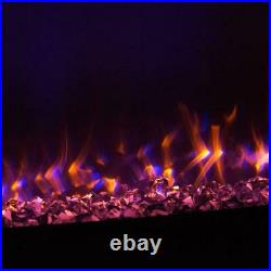 1400W 35 Electric Fireplace Heater Wall Insert Multicolor Flame Remote Home