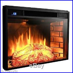1400W 3D Flame Log Woods Insert Heater Freestanding Electric Fireplace Firebox