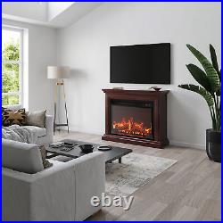 1400W Electric Firebox Fireplace Infrared Quartz Heater Flame Log Stove Remote