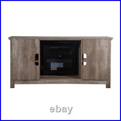 1400W Electric Fireplace Insert 51 Inch TV Cabinet With Small Remote Control US