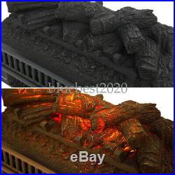 1400W Electric Fireplace Logs LED Technology Powers Fake Wood Insert Home Decor