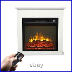 1400W Embedded 18 Electric Fireplace Insert Heater Log Flame Remote Control