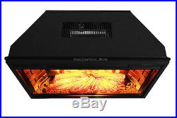 1400W Free Standing Insert Electric Fireplace Firebox Heater Flame Logs Remote