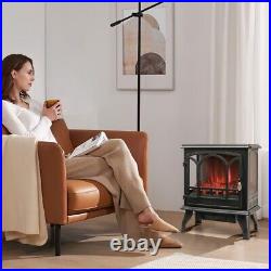 1400W Freestanding Electric Fireplace Portable Living Room with3-Level Brightness