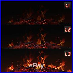 1400w 18 Electric Fireplace Mantel Insert Freestanding Portable Stove Dark Wood
