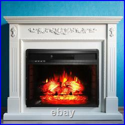 1500W 18'' 23'' 26'' Electric Insert Fireplace Heater Remote Control Thermostat