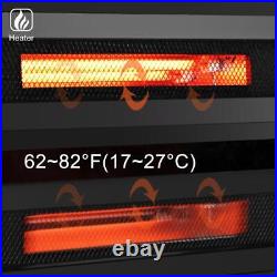 1500W 26 Electric Fireplace Insert Heater Flame Remote Heating Air Indoor New
