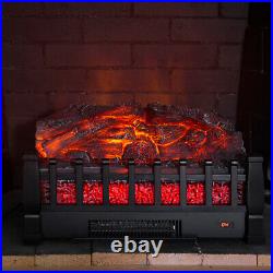 1500W Electric Infrared Heat Insert Fireplace Space Heater Logs with Remote
