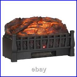1500W Electric Remote Insert Log Fireplace Space Heater 3D Flame Stove