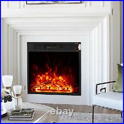 1500W Electric Space Heater Recessed / Wall Mount Fireplace Insert Multi Flames