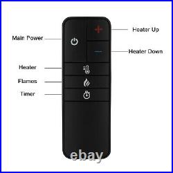 1500W Embedded 27.1 Electric Fireplace Insert Heater Log Flame Remote Control