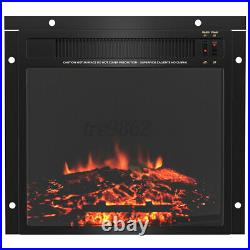 1500W Embedded Electric Fireplace Insert Heater Log Flame Remote Control Home