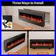 1500/750W Wall Mounted, Embedded, Independent Fireplace Heater With Remote Control