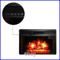 1500w 26 Electric Fireplace Wall Tile Insert Heater Log Flame with Remote Control