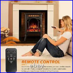 16 Inch Electric Fireplace with 3D Flame Effect, Temperature Adjustment, ETL