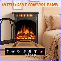 16 Inch Electric Fireplace with 3D Flame Effect, Temperature Adjustment, ETL