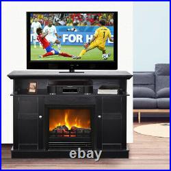 17.5Electric Fireplace Embedded Insert Heater Log Flame 1250W