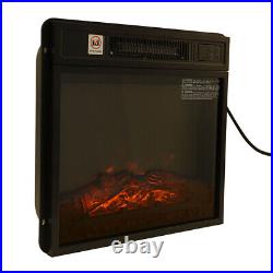 1823Electric Fireplace insert Recessed&Wall Mounted Heat Remote Control 1400W