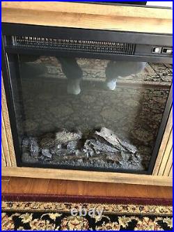 18Embedded Electric Fireplace Insert Heater 1400W Black