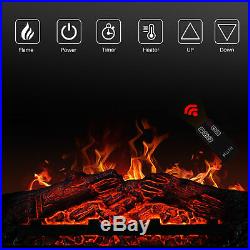 18White Electric Fireplace Mantel Portable Heater Insert Stove WithRemote Control