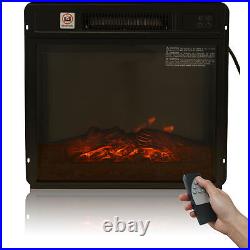 18/23 Electric Fireplace Insert Stove Heater Adjuatble Flame with Remote