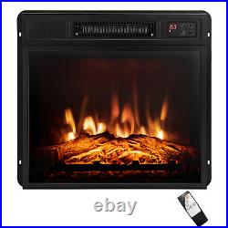 18 Electric Fireplace Freestanding & Wall-Mounted Heater Log Flame Remote