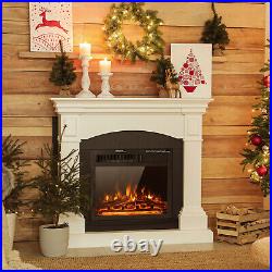 18 Electric Fireplace Insert 5100 BTU Freestanding Heater with Remote Control