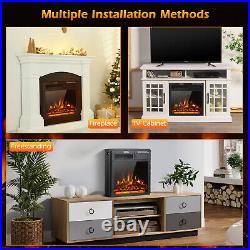 18 Electric Fireplace Insert 5100 BTU Freestanding Heater with Remote Control