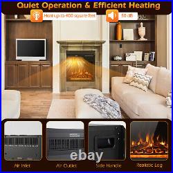 18 Electric Fireplace Insert 5100 BTU Freestanding Heater with Remote Control