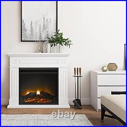 18 Electric Fireplace Insert Heater Stove with Hearth Flame, Indoor Freestandin