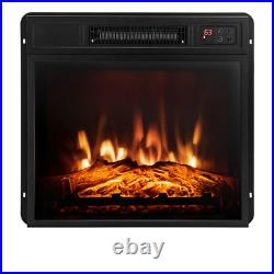 18 Inch Electric Fireplace Inserted with Adjustable LED Flame