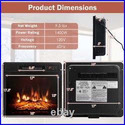 18 Inch Electric Fireplace Inserted with Adjustable LED Flame