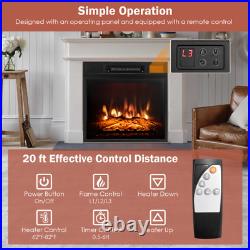 18 Inch Electric Fireplace Inserted with Adjustable LED Flame