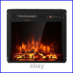 18 Inch Insert Freestanding Electric Fireplace and Recessed 1500W Stove Heater