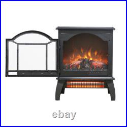 18 Infrared Electric Stove Fireplace Freestanding WithRemote Control 1500W Heater