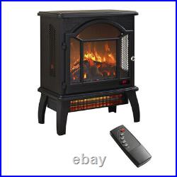 18 Infrared Electric Stove Fireplace Freestanding WithRemote Control 1500W Heater