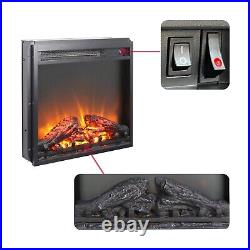 18in Electric Fireplace Insert Ultra Thin Heater with Overheating Protection