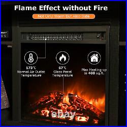 18inch Electric Fireplace Insert Freestanding 1313W with Log Flame Effec