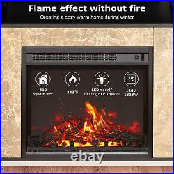 18inch Electric Fireplace Insert Freestanding 1313W with Log Flame Effect