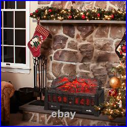 20 Electric Fireplace Heater Fake Logs Flame Brightness Adjustable with Remote